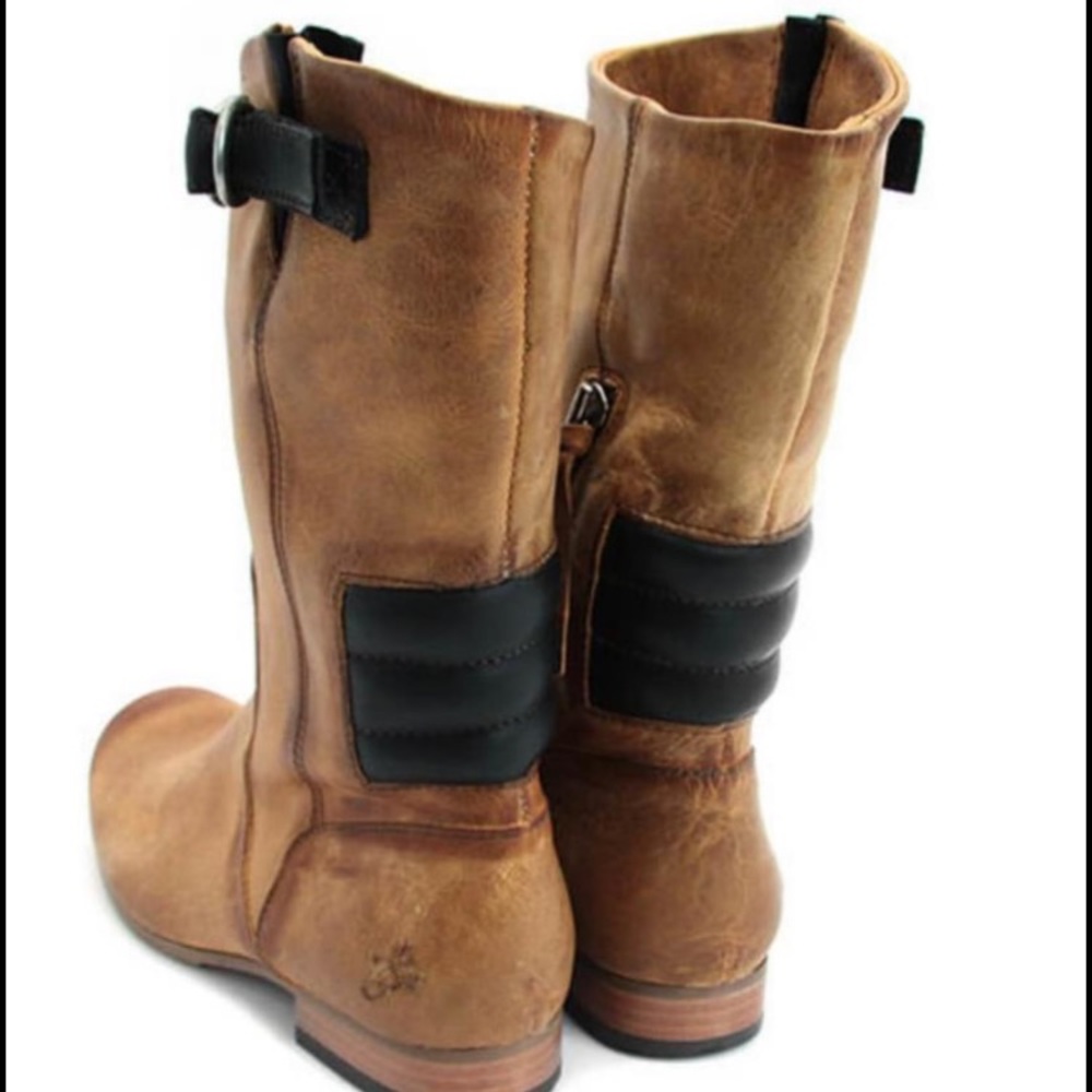 WORN TWICE! 🧡 Pristine condition caramel leather Fluevog moto boots